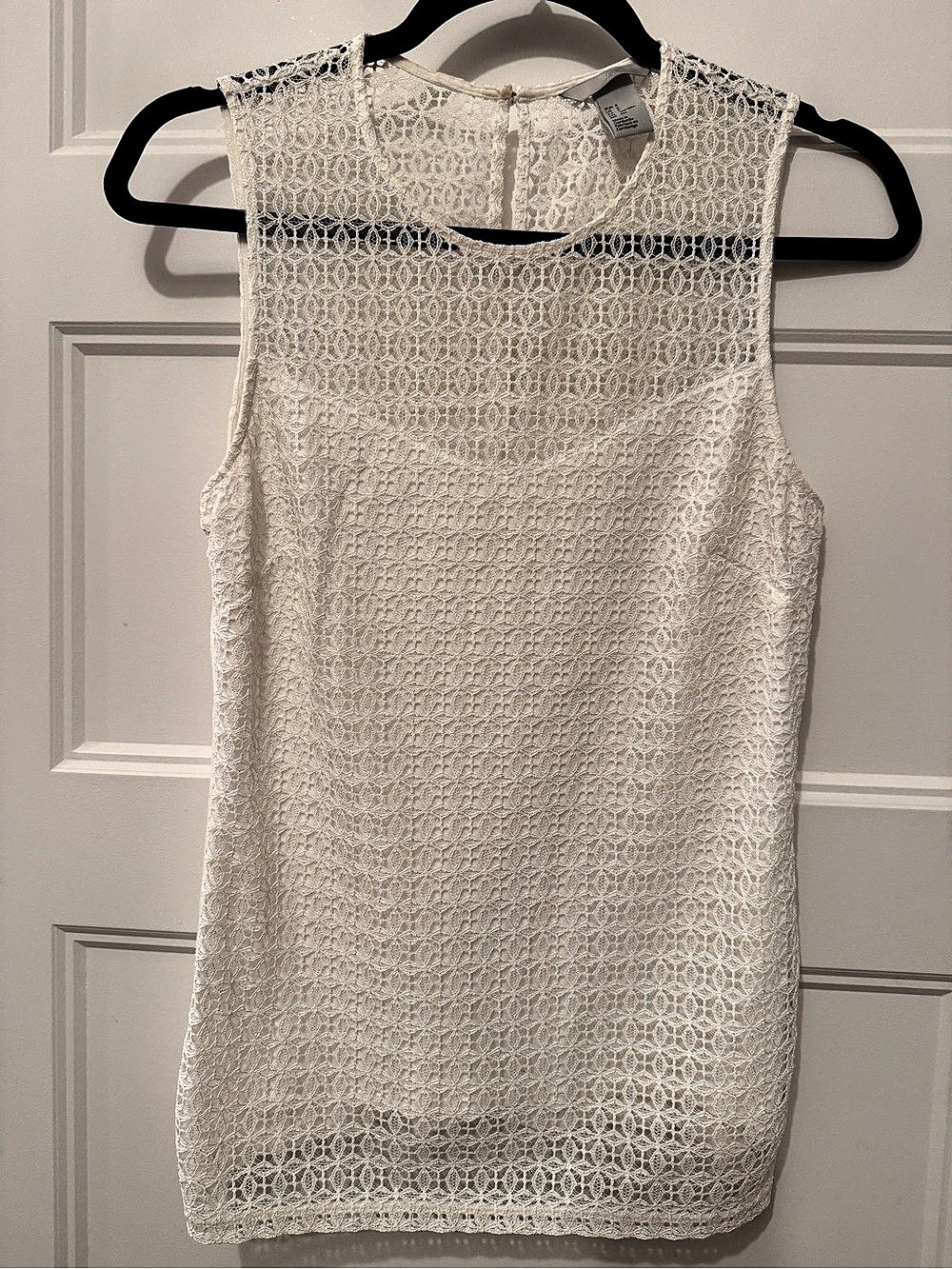 H&M Lace Tank Top in Cream